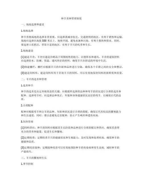 种羊育种管理制度