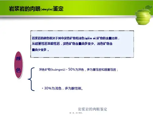 岩浆岩的肉眼鉴定课件