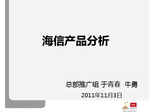 海信产品线分析-于青春 牛勇