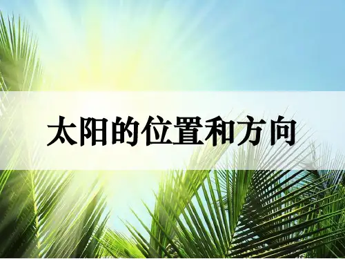 教科版小学一年级科学上册二上《太阳的位置和方向》课件