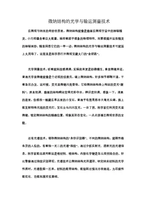 微纳结构的光学与输运测量技术