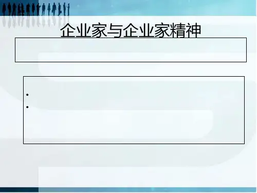 企业家与企业家精神讲义(PPT 56张)