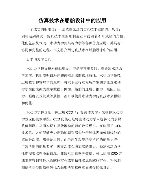 仿真技术在船舶设计中的应用