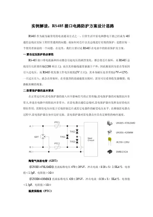 实例解读,RS485接口电路防护方案设计思路