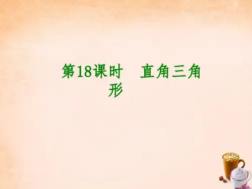 安徽省中考数学第四单元三角形第18课时直角三角形课件