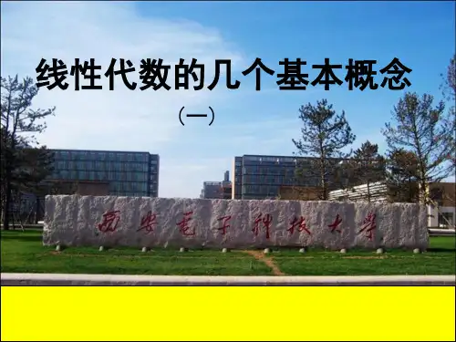 线性代数的几个基本概念