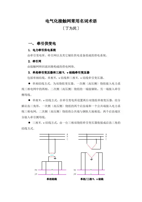 电气化接触网常用名词术语