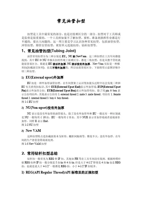 常见油管扣型