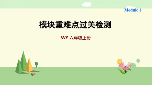 外研版 英语 六年级上册 复习课件