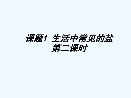 化学人教版九年级下册碳酸盐性质