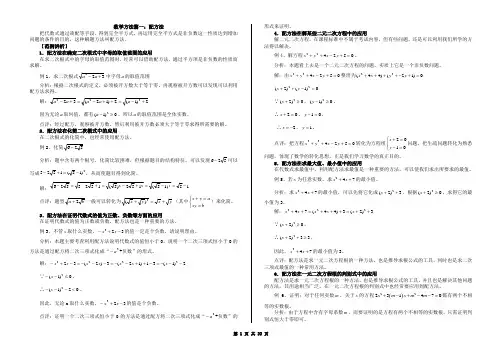 中考复习数学思想方法篇(一线教师精编教师版可编辑有详细解析)