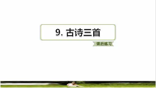 统编版语文四年级上册第三单元《知识点归纳练习》课件