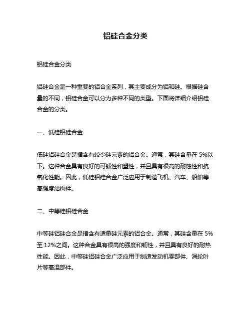 铝硅合金分类