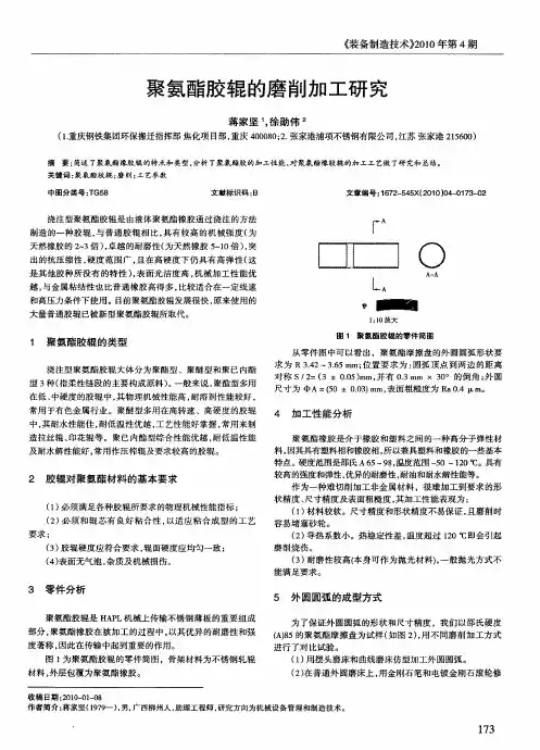 聚氨酯胶辊的磨削加工研究