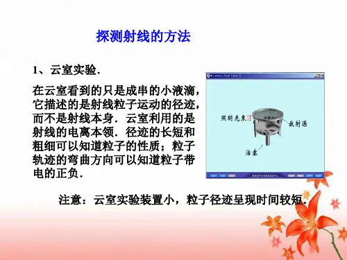 人教版高中物理选修【3-5】《探测射线的方法》ppt课件 