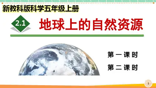 新教科版科学五年级上册《地球的表面》优质课件