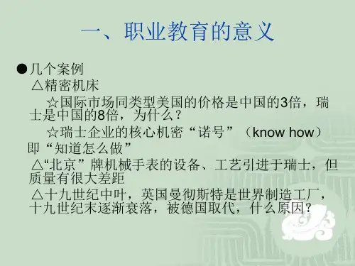 职业教育的意义PPT课件