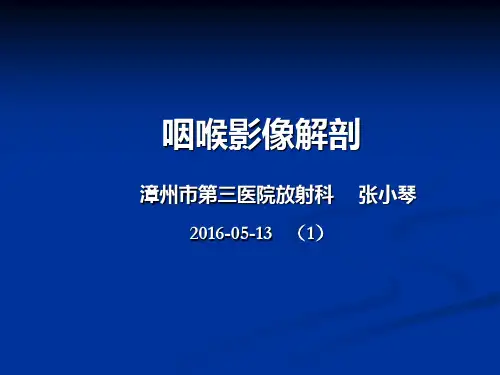 咽喉部影像解剖、咽喉部病变的影像诊断(1)