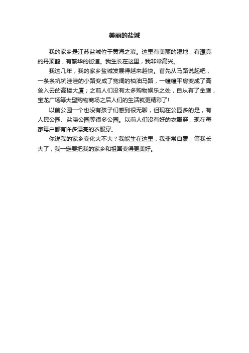 美丽的盐城