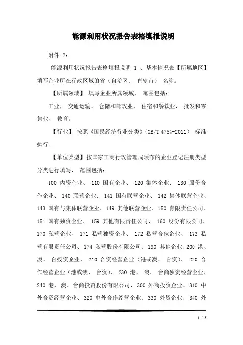 能源利用状况报告表格填报说明_0