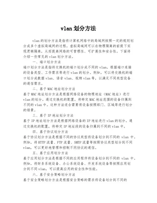 vlan划分方法