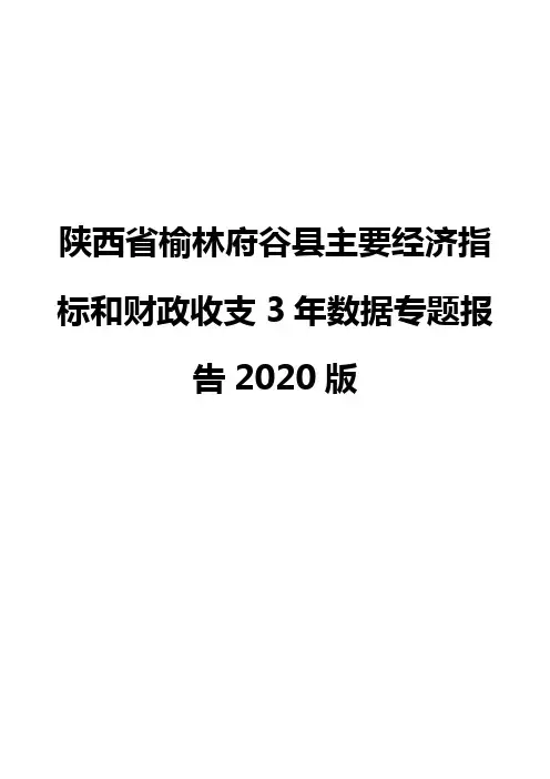 陕西省榆林府谷县主要经济指标和财政收支3年数据专题报告2020版