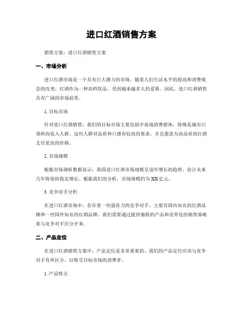 进口红酒销售方案