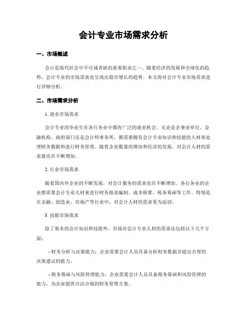 会计专业市场需求分析