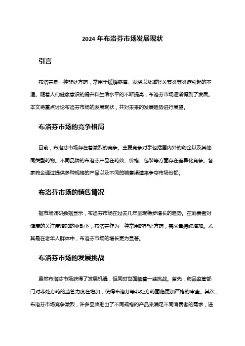2024年布洛芬市场发展现状