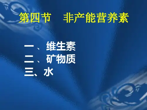 04第一章 第四节   非产能营养素