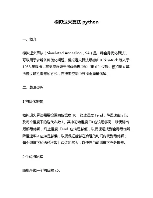模拟退火算法python