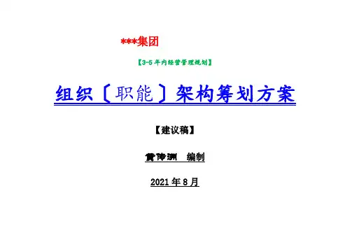 集团公司组织架构策划方案AA