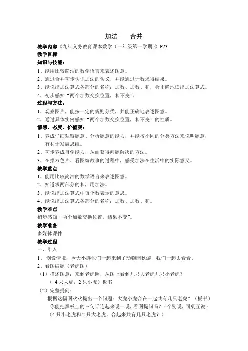 加法(合并)