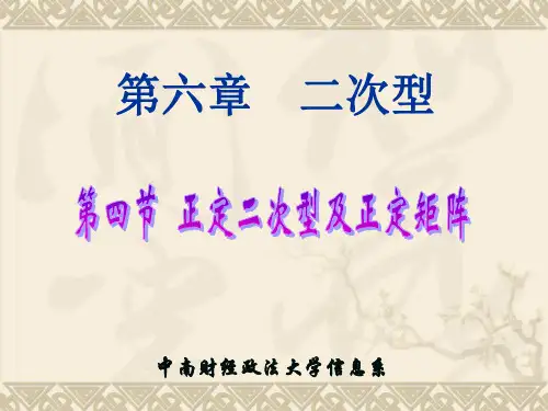 【VIP专享】6-4正定二次型及正定矩阵