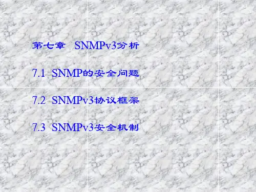 SNMPv3分析及详解精品PPT课件