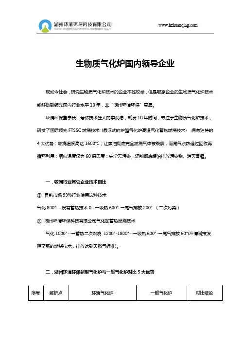 生物质气化炉国内领导公司排名排行榜