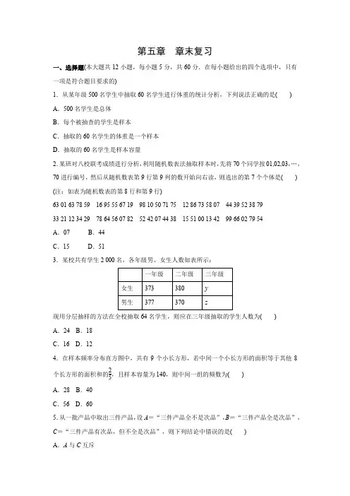 课时作业4：第五章  章末复习