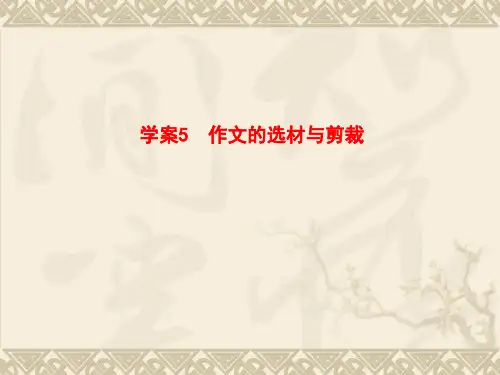 作文的选材与剪裁