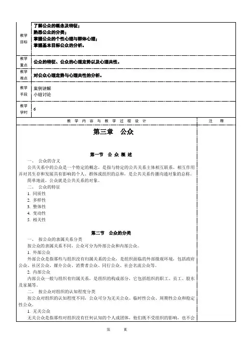 公共关系--公众