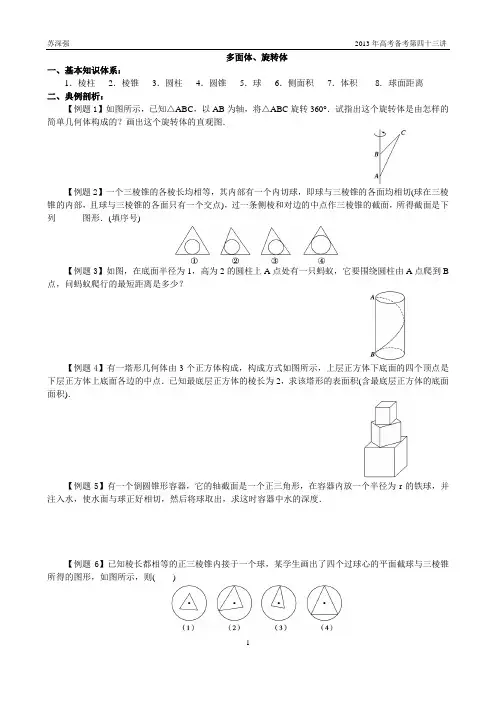 第43讲：多面体、旋转体-苏深强