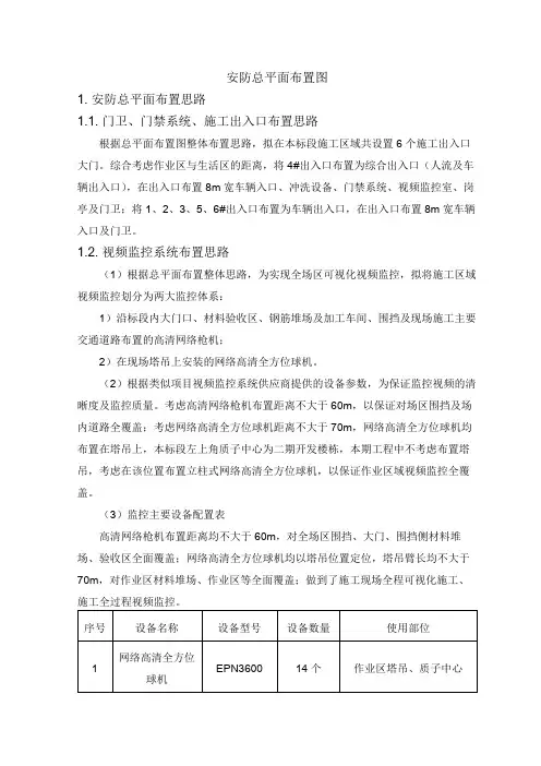 安防总平面布置图