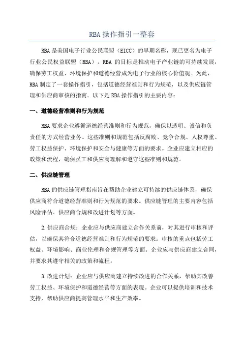 RBA操作指引一整套