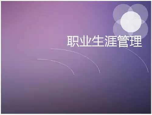 职业生涯规划第一章 职业