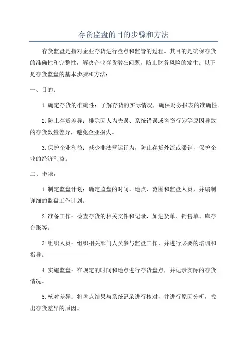 存货监盘的目的步骤和方法