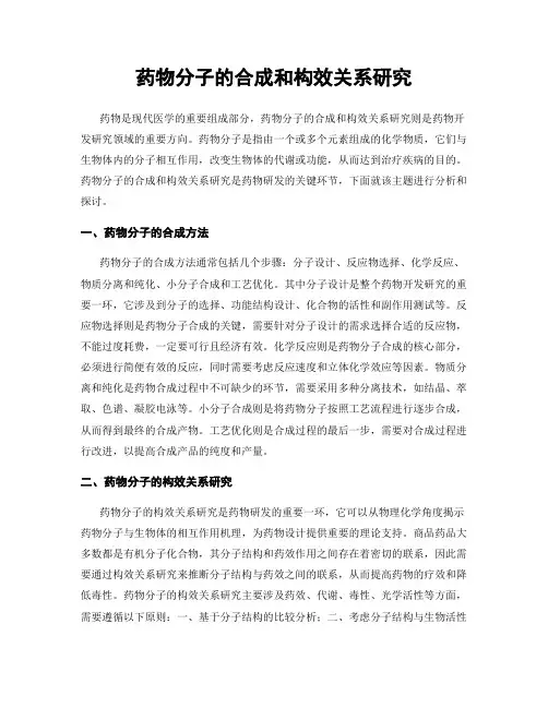 药物分子的合成和构效关系研究