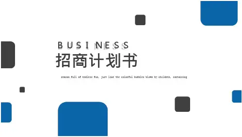中医理疗馆招商计划书PPT范文