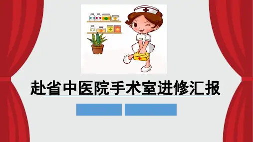 手术室护士进修汇报ppt课件