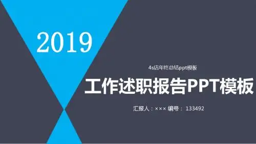 4s店年终总结ppt模板