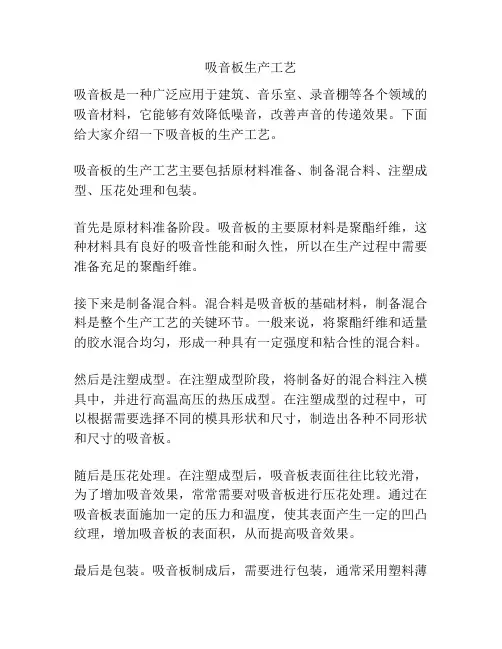 吸音板生产工艺