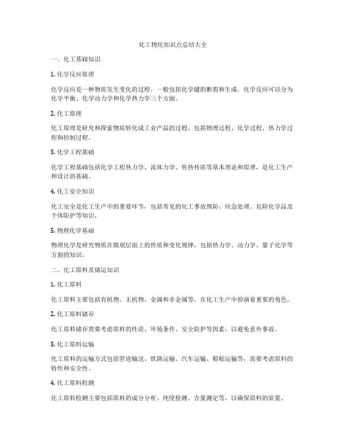 化工物化知识点总结大全
